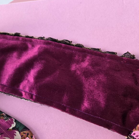 Handmade Rose Bead Embroidered Ornate 1920s-Style Belt Sash Handmade Roses main image 7